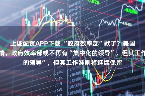 上证配资APP下载 “政府效率部”歇了？美国主管官员：非实情，政府效率部或不再有“集中化的领导”，但其工作准则将继续保留